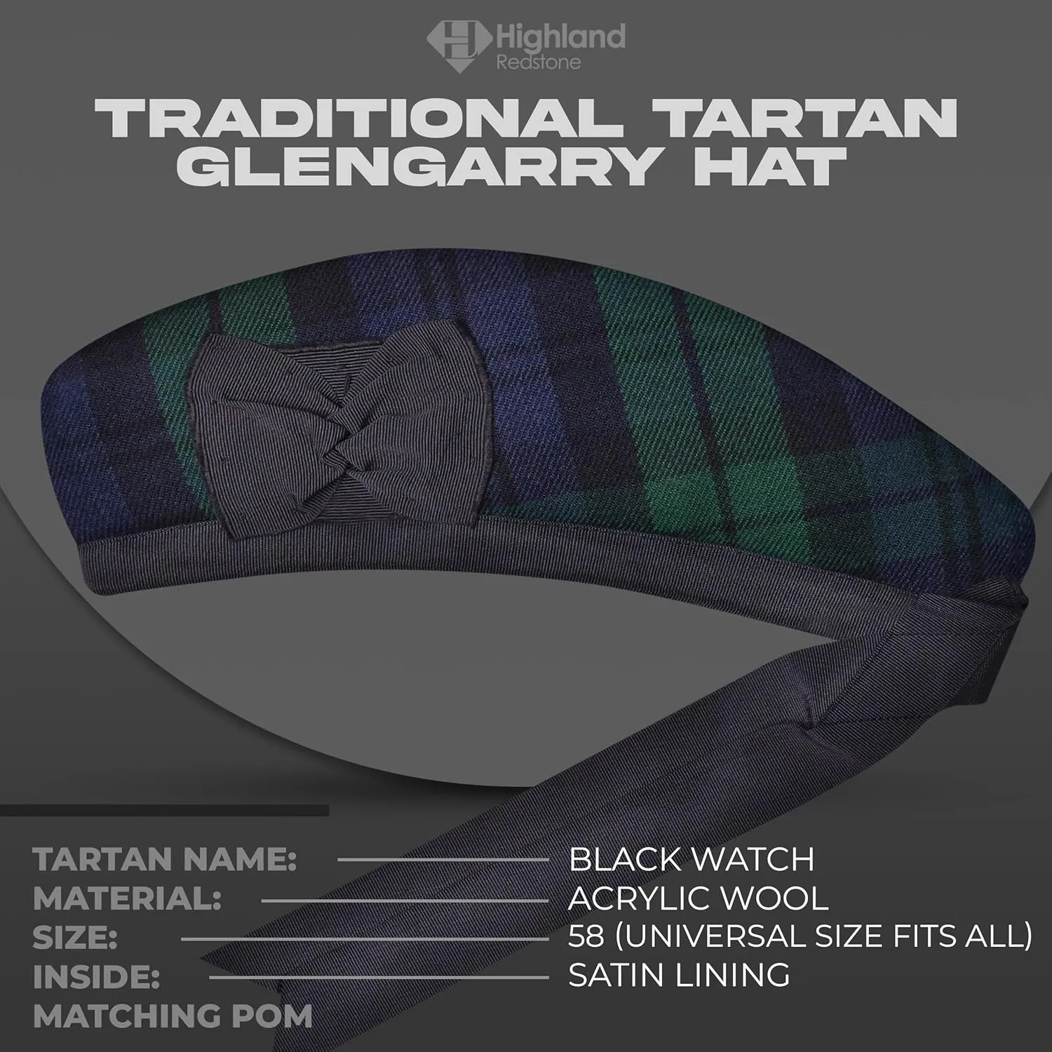 Kilts/Bagpipes Accessories Glengarry Cap-Traditional Scottish Hat$ steadfastly leaflet Acrylic Wool Tartan Glengarry hat$ 
