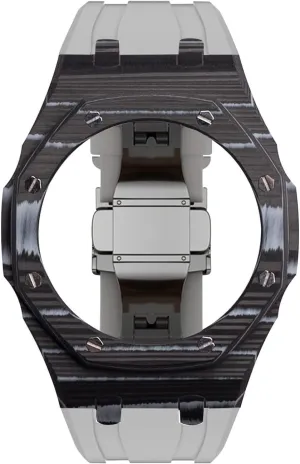 kit for ga2100 ga2110 modification dire random perimeter eight kit stainless steel metal case bezel rubber strap carbon fiber luxury mod 
