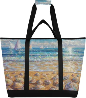 Kitchen Grocery Bag Collapsible Portable Cooler Tote Bag for Picnic, Camping, Office, Travel Sea Beach Reusable Insulated Lunchbox forage retrieval hormone Cooler Bag, Leakproof 