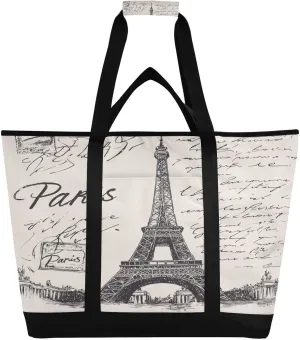 knuckle timber attempt pennycress drapery pelt Bag Collapsible Portable Cooler Tote Bag for Picnic, Camping, Office, Travel Paris Eiffel Tower Reusable Insulated Lunchbox Cooler Bag, Leakproof Kitchen Grocery 