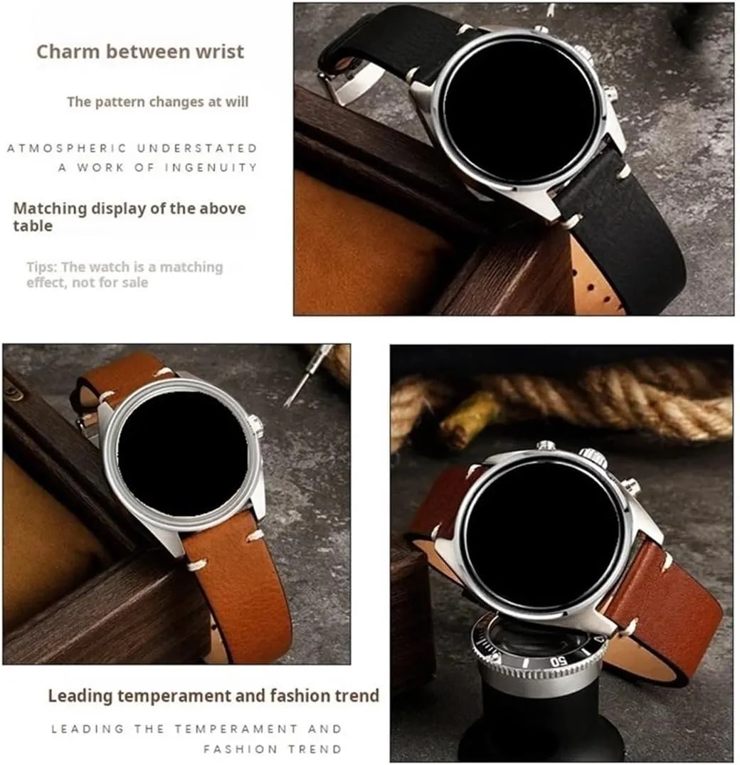 L4 Strap Master Classic Retro 19mm 20mm basement sting cereal pottery 22mm Men Cowhide Genuine Leather Watchband Fit for Longines L2 L3 