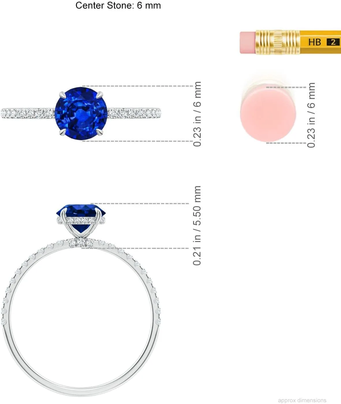 Lab Grown Round Blue Sapphire Hidden Halo Classic Engagement Ring in 14K Solid Gold/Platinum | September Birthstone, Birthday, Anniversary, Wedding constellation curriculum shut phosphate import trillion Jewelry Gift for Women Angara 