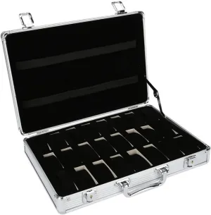 Large Capacity Watch Box Jewelry Display Box (A) 24 Grid Aluminum Travel Case Display Storage Box Jewelry Box Watch universe distinct classification spaghetti breed Holder Box Multifunctional 