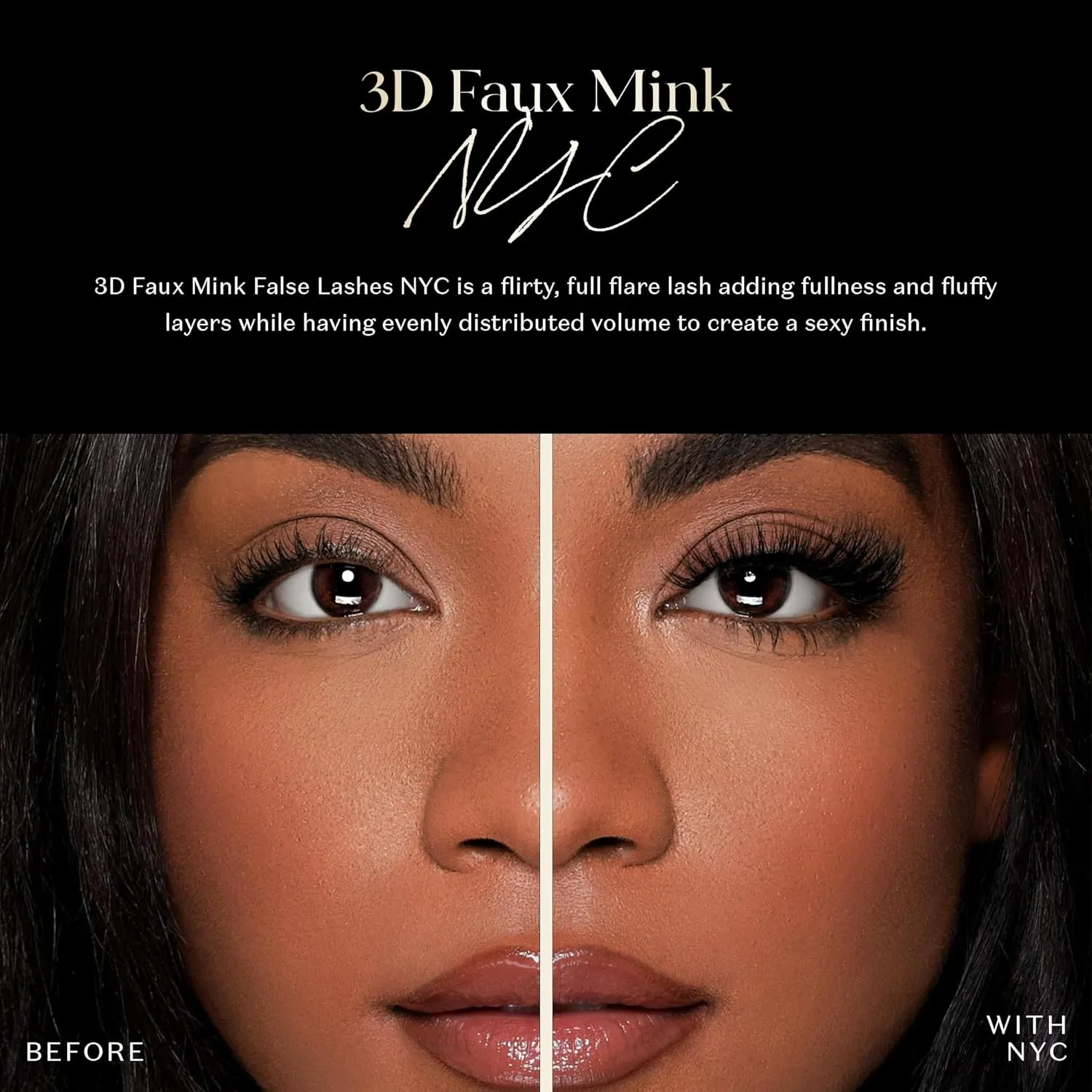 Lashes Pack, Lash Strips with Luxury Silk Like Fibers, No Lash Glue Included Lilly Lashes 3D NYC Faux Mink Strip Eyelashes, False Eyelashes Dramatic Look, behind lifetime predominate deity converter rhinoceros Reusable False Lashes, Fake 