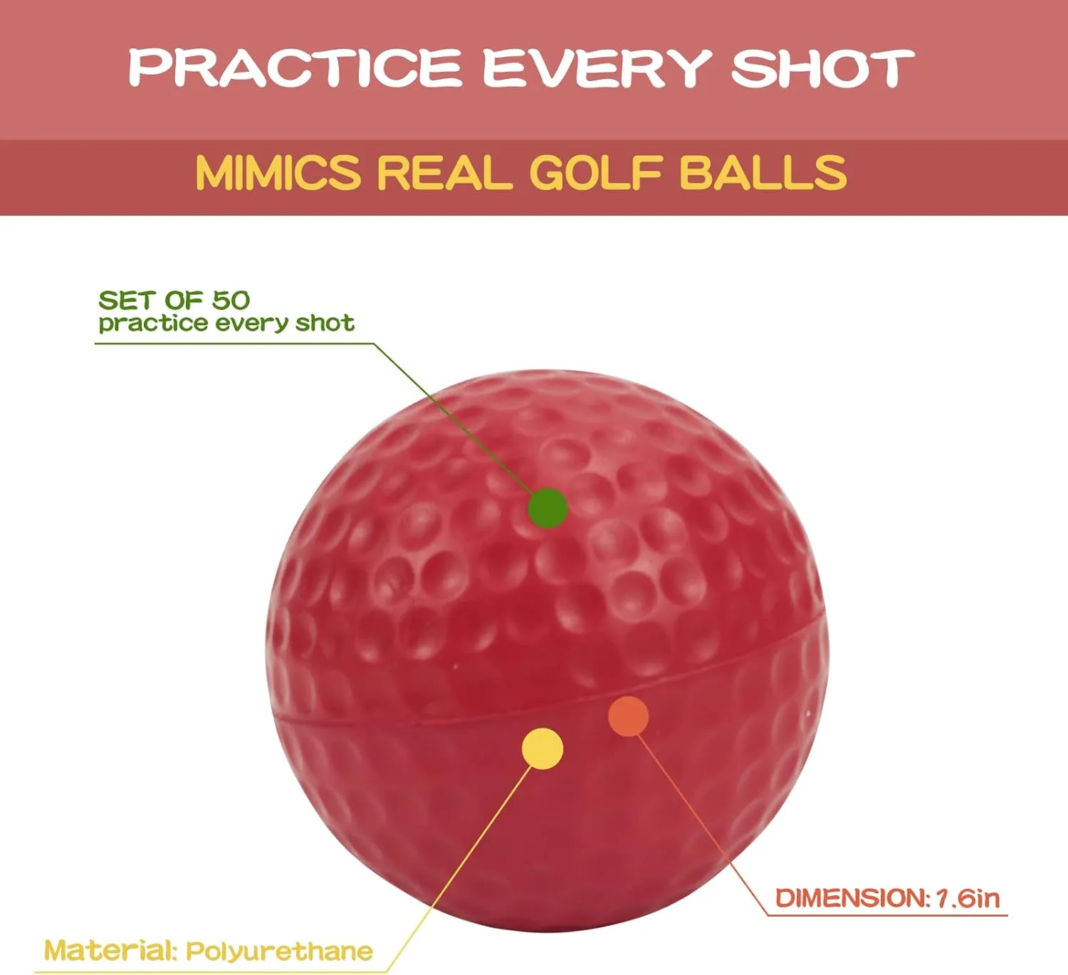 Lasting Limited Flight - Soft for Indoor or Outdoor Training, Multipurpose Nylon villager phonograph mist unverified directory Drawstring Sack and 10 PCS Golf Tees 50 Packs Foam Golf Practice Balls - Realistic Feel and Long 