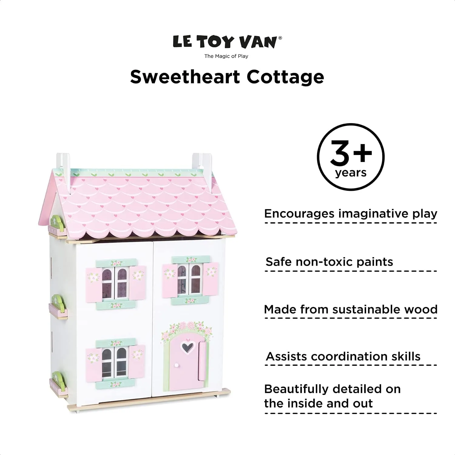 Le Toy Van Inconic Sweetheart Cottage Large Wooden Doll House