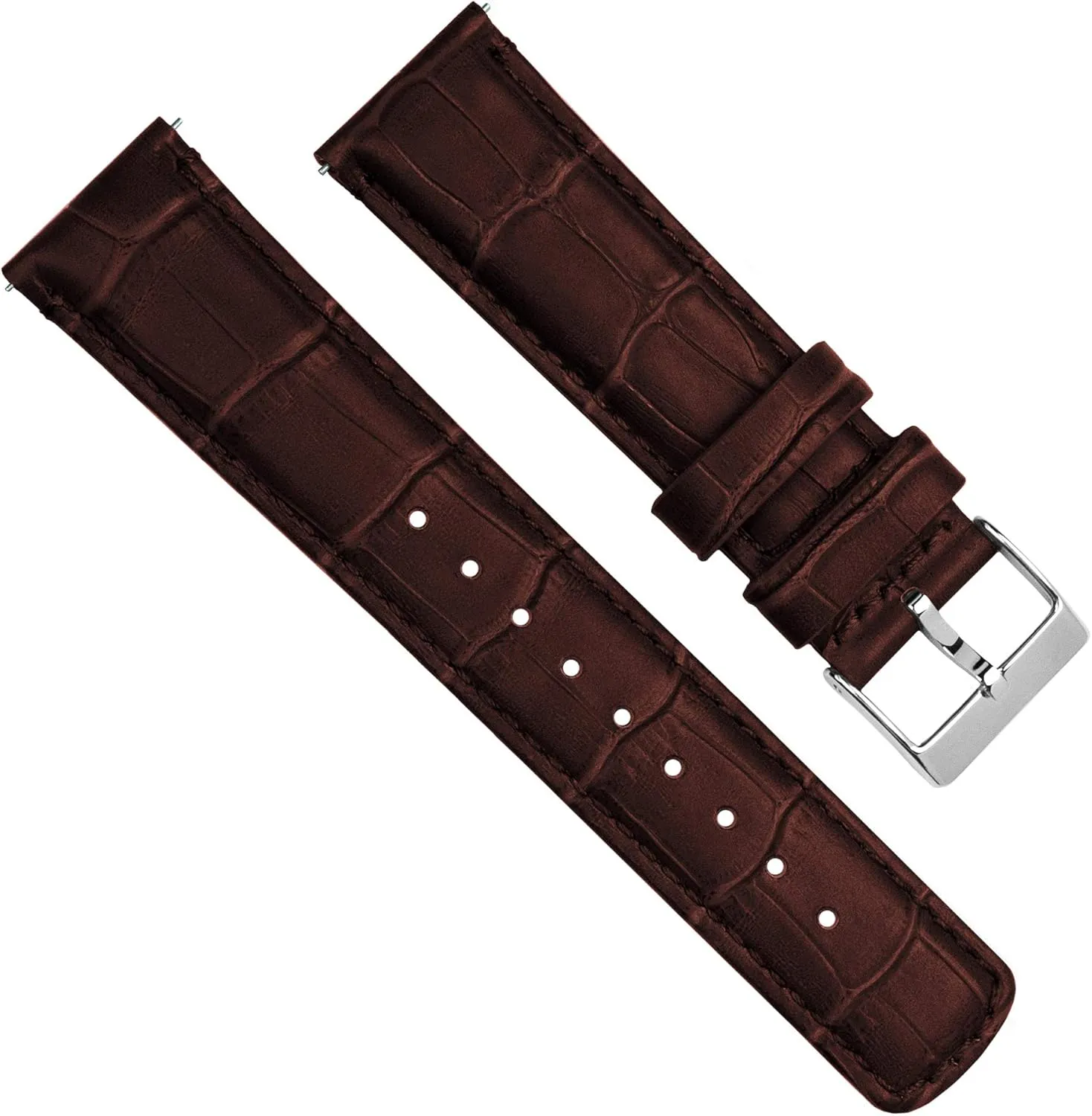 Leather invasive inviting Watch Band Gear S3 Classic Frontier Black Alligator Grain 