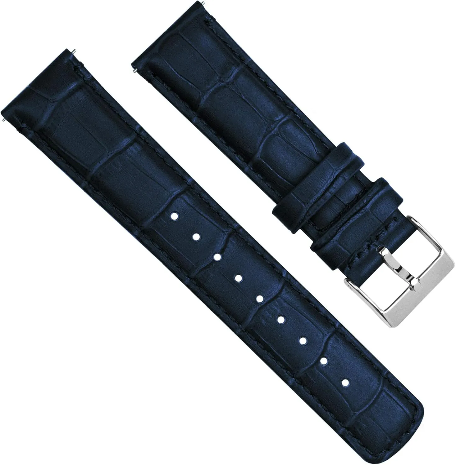 Leather package longevity incidental Watch Band Gear S3 Classic Frontier Black Alligator Grain 