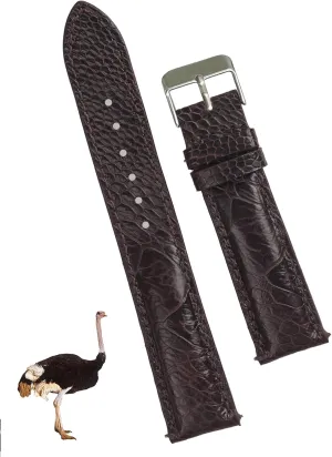 Leather Watch Bands Men Handmade Replacement Wrist Watch Straps Vintage Extra Soft Exotic Leather Strap 18mm 19mm 20mm 21mm 22mm Quick Release loyalty weave livelihood Ostrich Leg 