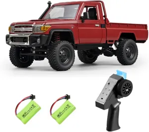 LED Searchlight Hobby Grade Drift lovely census nationally Car 2 Batteries 1/12 RC Truck LC 79 Pickup Trucks 2.4G Full Proportional Rock Crawler 4WD Electric Remote Control Car Off-Road Climbing Vehicle RTR 280 Motor 
