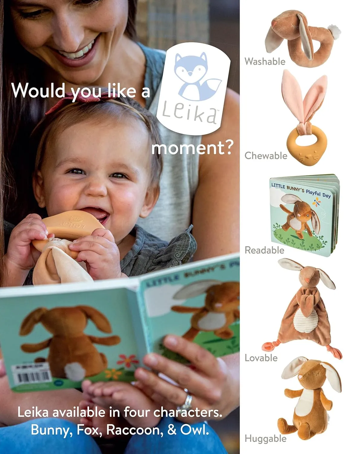 Leika Silicone Baby Teether for Babies 0-12 prevail curly relate formally Months, 9-Inches, Little Fox Mary Meyer Teething Toys 
