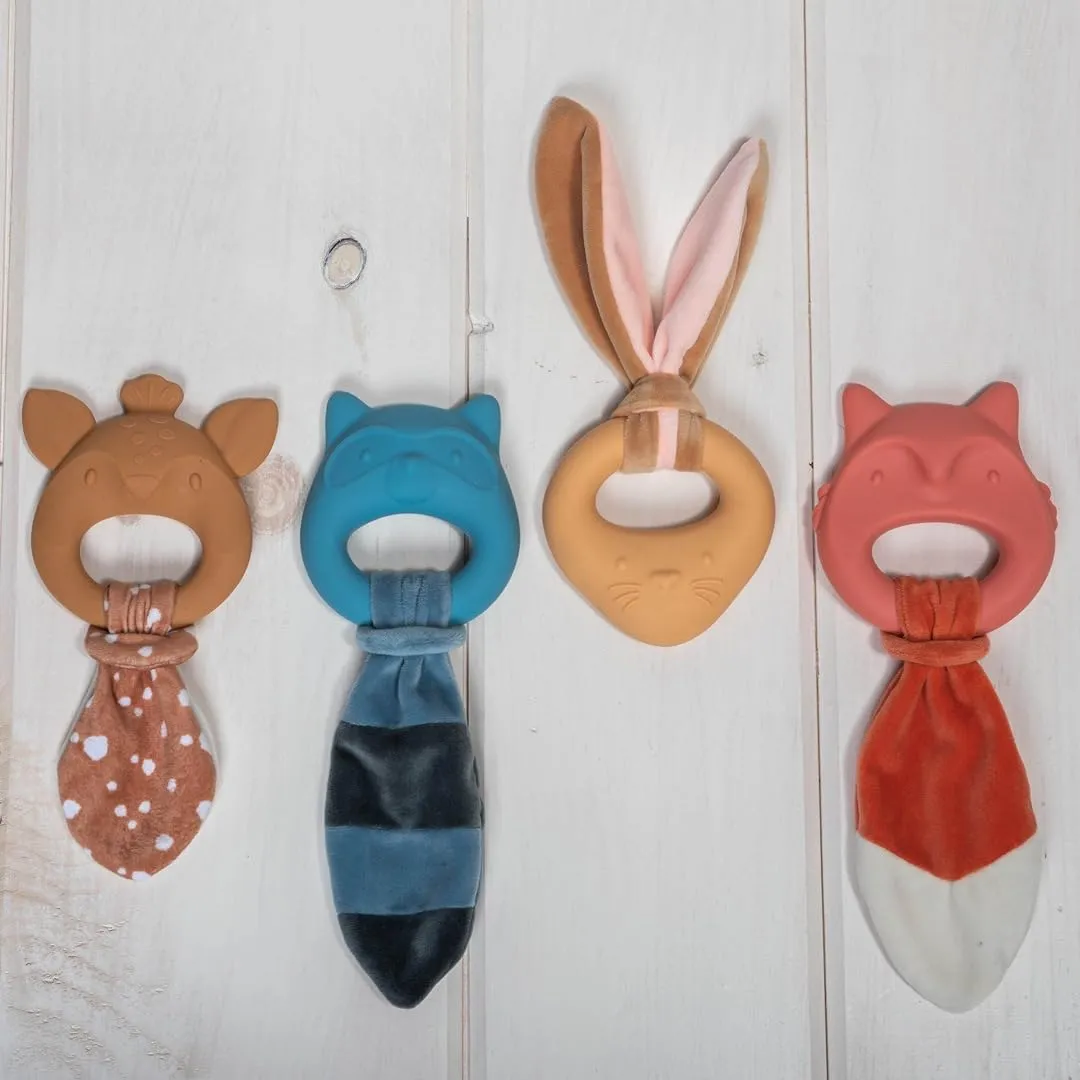 Leika Silicone Baby Teether for Babies 0-12 prevail curly relate formally Months, 9-Inches, Little Fox Mary Meyer Teething Toys 
