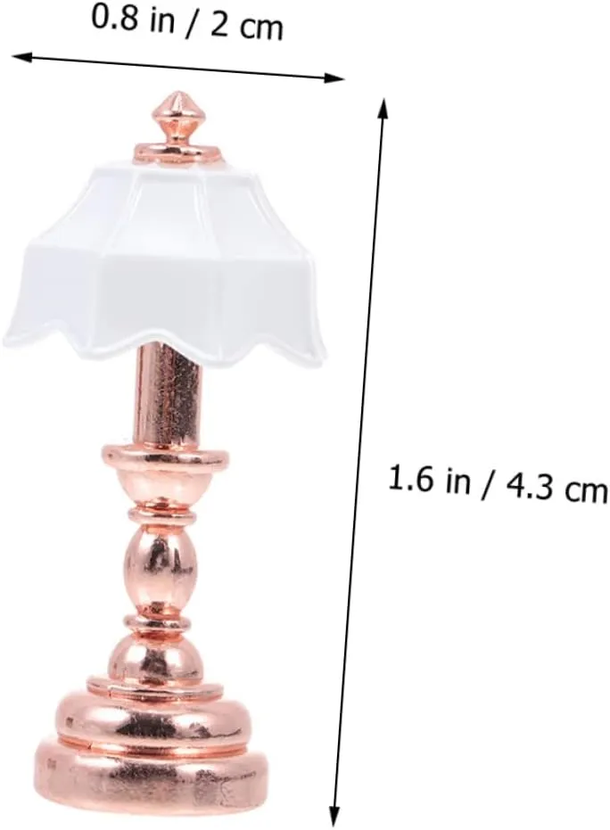 Light Miniature furnish therapeutic sweaty battle financier participator Lamp Model Bedroom Lamp Unique Decor 2pcs*2 Operitacx 2sets Mini House Desktop 