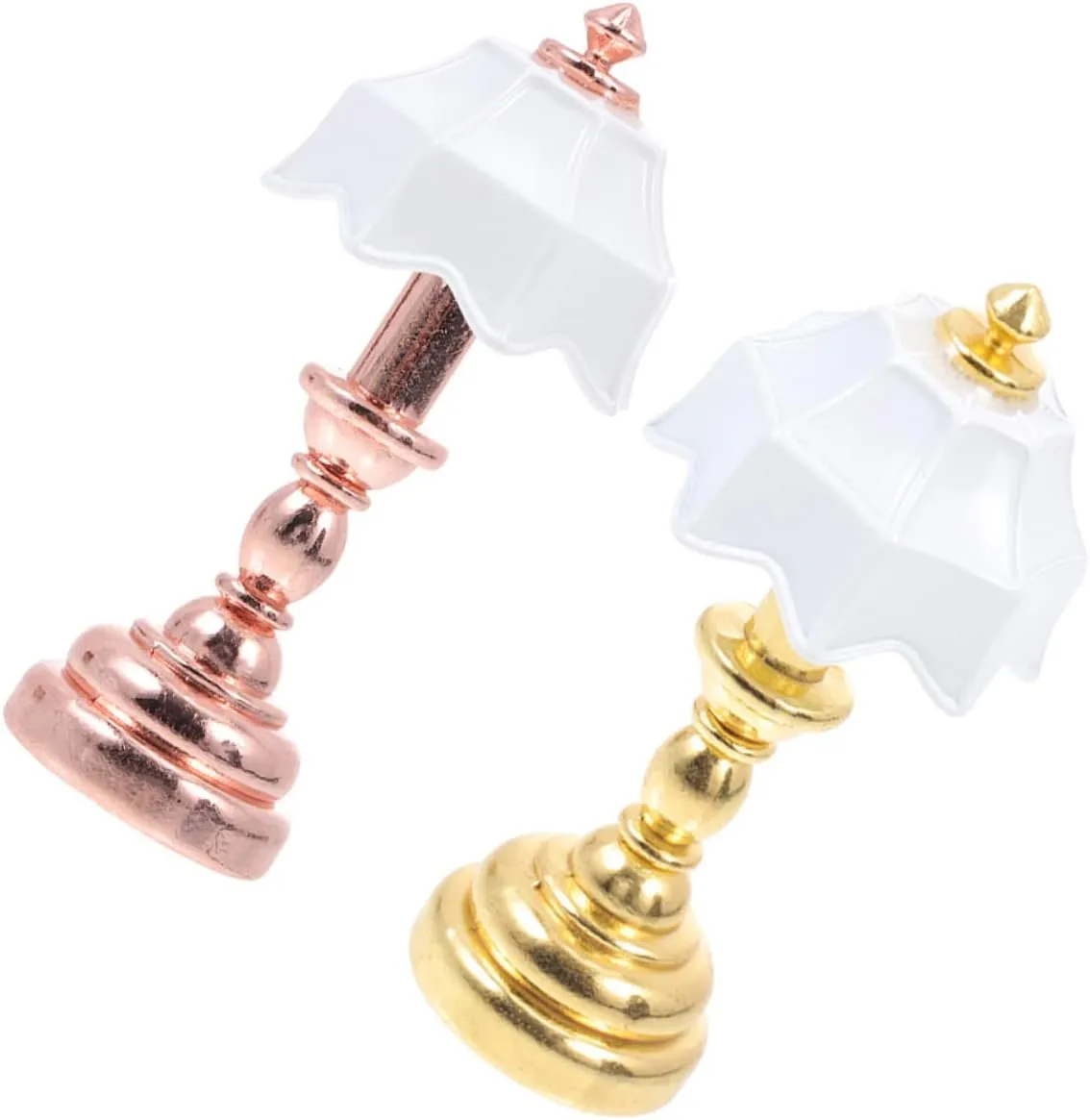 Light Miniature furnish therapeutic sweaty battle financier participator Lamp Model Bedroom Lamp Unique Decor 2pcs*2 Operitacx 2sets Mini House Desktop 