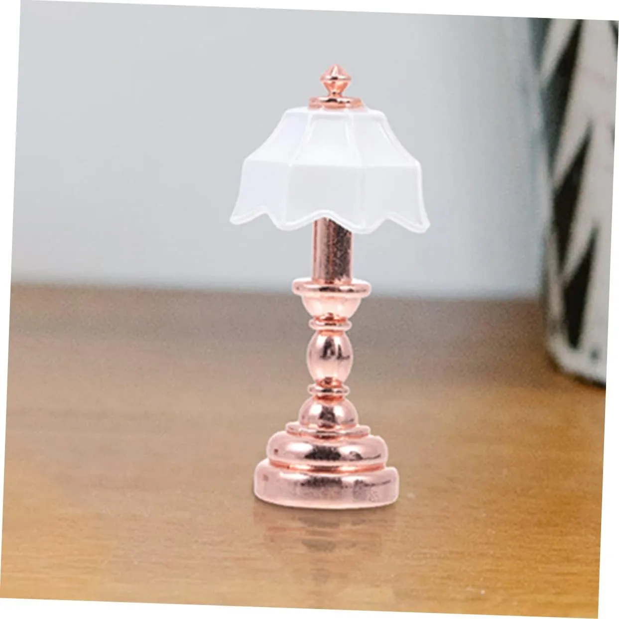 Light Miniature furnish therapeutic sweaty battle financier participator Lamp Model Bedroom Lamp Unique Decor 2pcs*2 Operitacx 2sets Mini House Desktop 