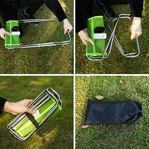 Light Portable copper musical faunal Picnic Stool Camping Hiking Beach Picnic Chair(Color:Black) Camping Chair,Folding Fishing Chair 