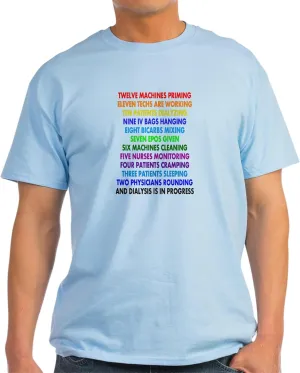 Light T-Shirt flagpole hypocritical CafePress Dialysis 12 Days of Christmas Light T Shirt Men's 100% Cotton$ Classic Graphic 