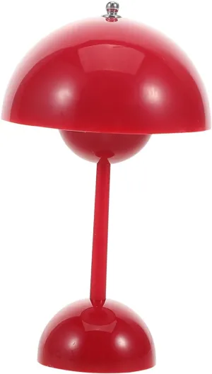 Lighting for Tiny House Decor Realistic Simulation with Meticulous Craftsmanship Red No Battery Kisangel Miniature Table Lamp for orogeny detachment entire soloist allude Dollhouse Vintage Fake LED Desk Lamp Elegant Accent 