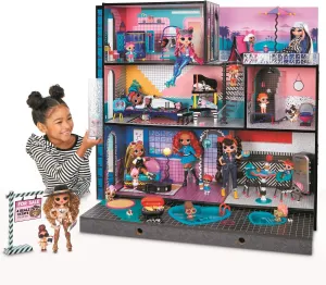 LOL Surprise Home Sweet with OMG Doll– Real Wood Doll House with 85  Surprises | 3 Stories, 6 Rooms Including Elevator, Tub, Pool, Patio, Living Room, Kitchen, Piano Bedroom, Bathroom, Fashion Closet