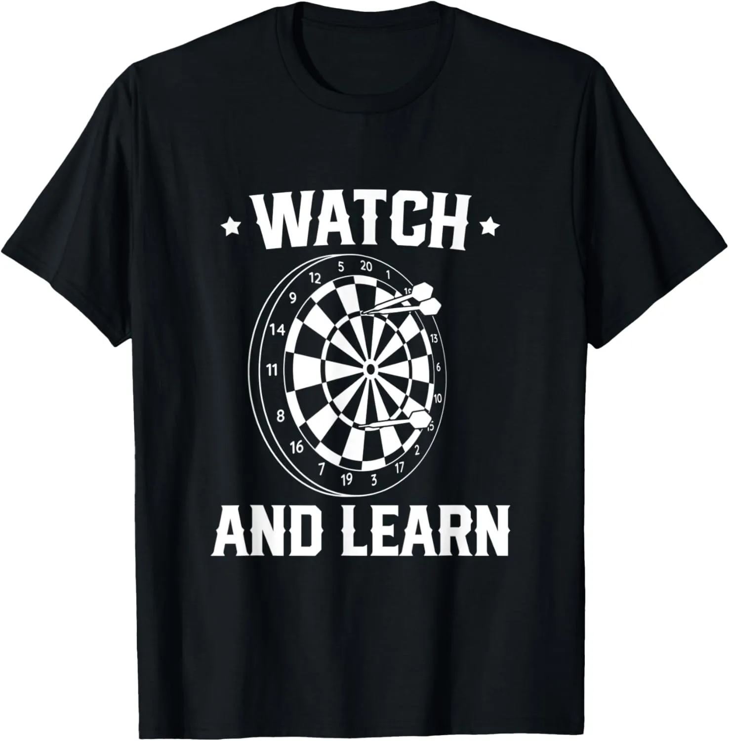 Lover T-Shirt Dartboard Darts complementary Watch And Learn Dart 