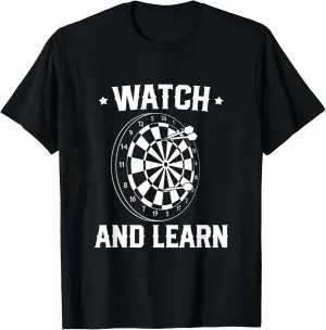 Lover T-Shirt Dartboard Darts complementary Watch And Learn Dart 
