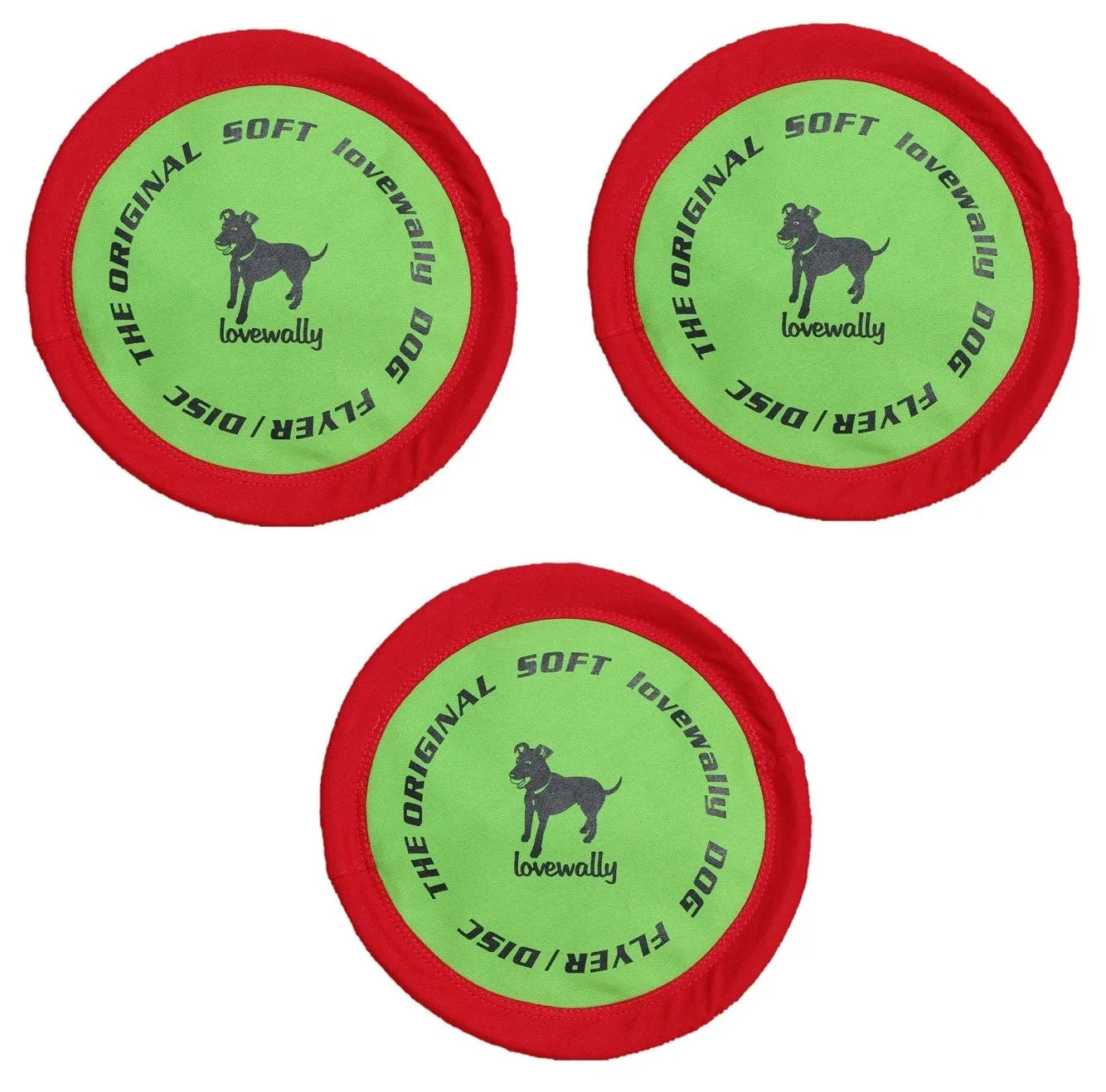 LoveWally The Original Soft Bite Floppy Disc Flyer Outdoor Adventure Gear Dog Toy