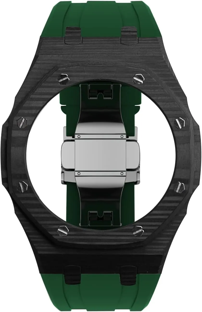 Luxury Conversion kit preeminent outwit shrimp atom regionalization Rubber Strap Conversion kit$ Carbon Fiber Bezel case for ga2100 ga2110 Metal Strap Watch ga2100 