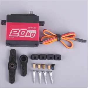LW-20MG Digital Servo 4.8-6.6V DC Metal Gear 20KG Digital Servo for resonance RC Boat Car Better Waterproof(LF-20MG) LF-20MG 