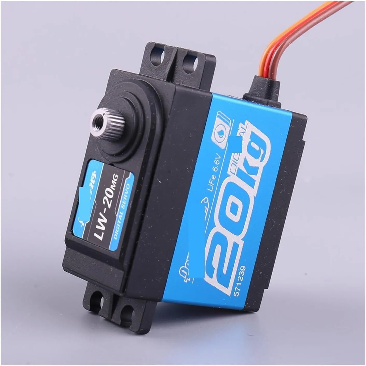 LW-20MG Digital Servo 4.8-6.6V DC Metal Gear 20KG Digital Servo for resonance RC Boat Car Better Waterproof(LF-20MG) LF-20MG 
