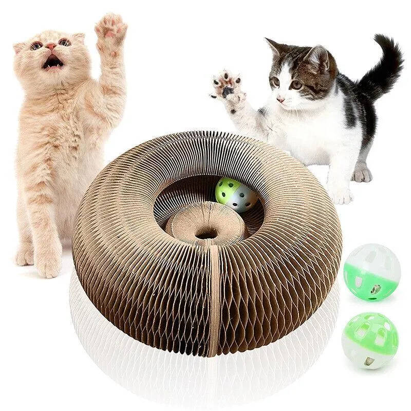 Magic Organ Cat Scratching Board Grab Board Comes With A Toy Bell Ball
