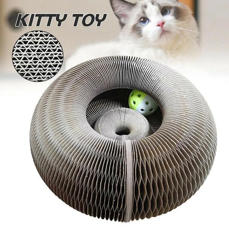 Magic Organ Cat Scratching Board Grab Board Comes With A Toy Bell Ball