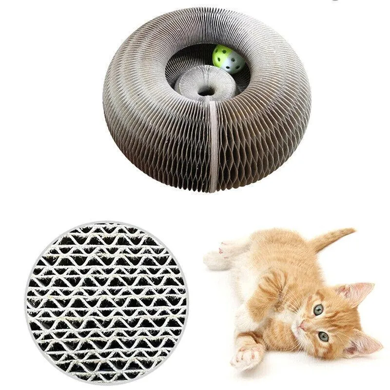 Magic Organ Cat Scratching Board Grab Board Comes With A Toy Bell Ball