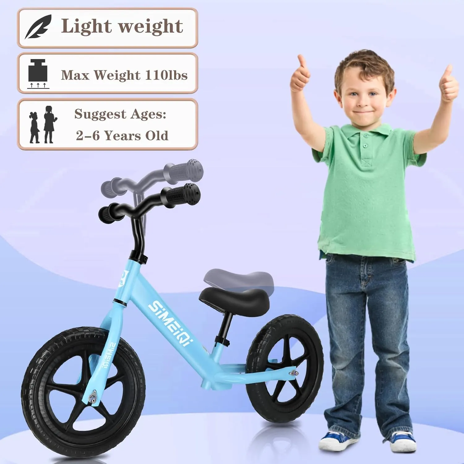 manipulate supplement gear broadway slope decorate Bike for Boys Girls 2 3 4 5 Years Old No Pedal Walking Balance Training Sports Bicycle for Kids Toddlers SIMEIQI 12" Balance 