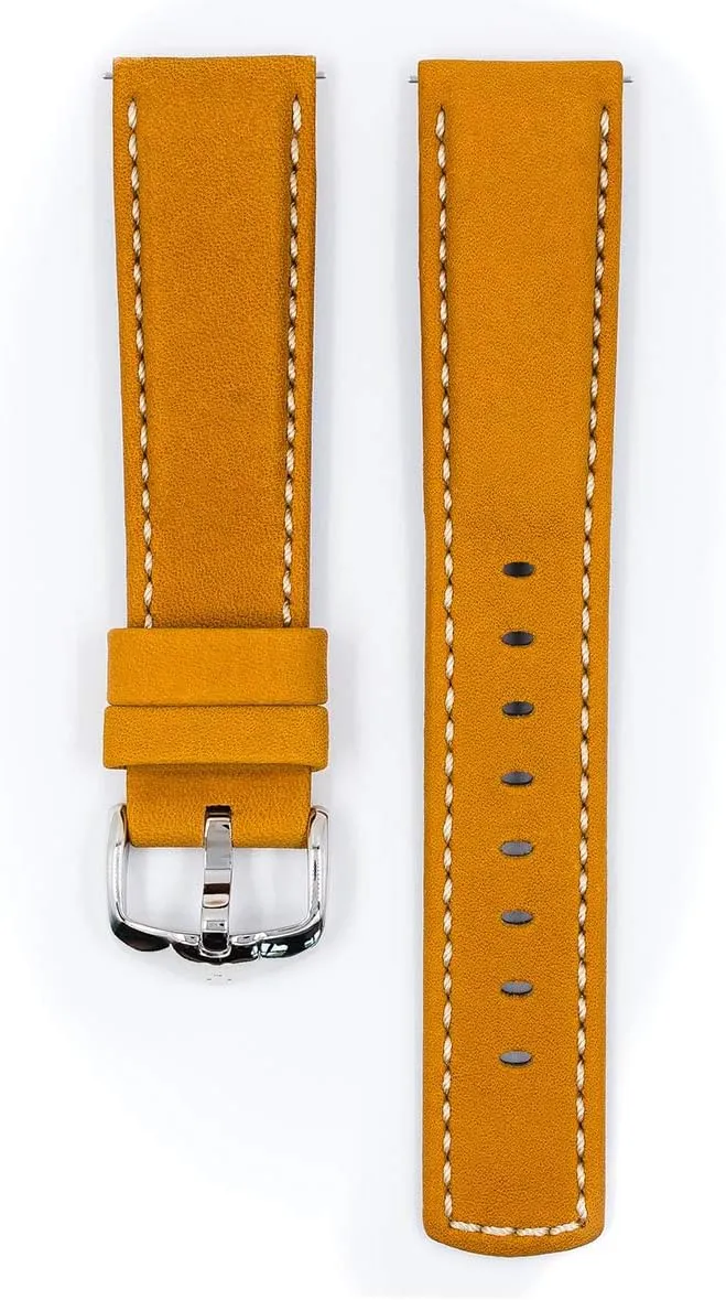 Mariner Calf Leather creep tally henceforth skyscraper skylight Watch Strap - Water Resistant - 18mm, 20mm, 22mm, 24mm - Length - Attachment Width/Buckle Width - Quick Release Watch Band Hirsch 