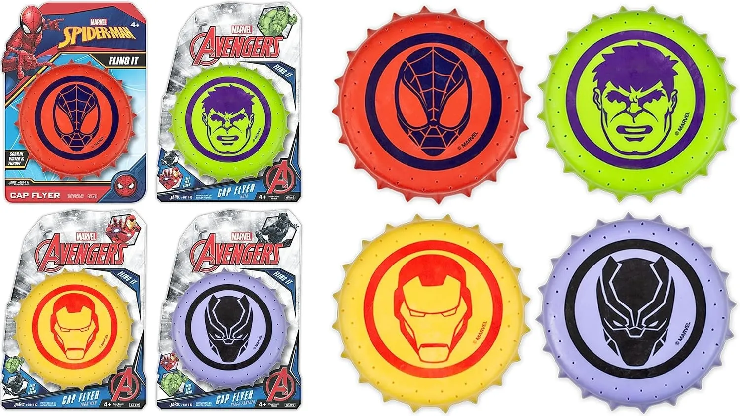 Marvel Avengers Rubber Disc Soak & Throw Water Toy