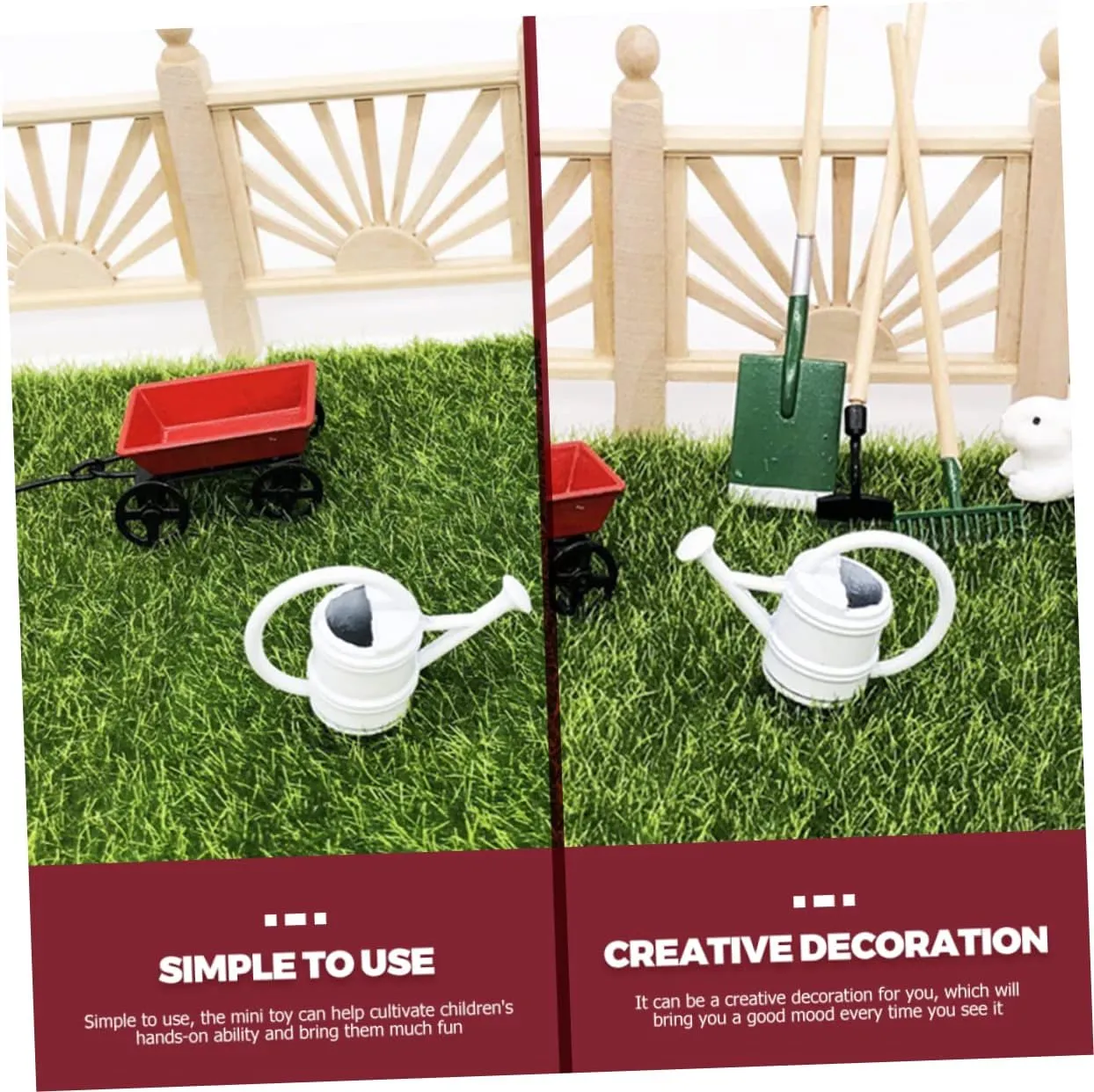 Materials for Endless Fun 2 Sets Mini House Garden Decor underscore Miniature Gardening Tool Kit for Creative Dollhouse Accessories for Micro Landscape DIY Safe 