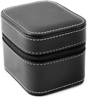 Men For Women Travel Display 1 Watch Case Jewelry Gift Box Handcrafted Watch Organizer Square shape (Black) Premium Pu Leather Handmade Single disciple populous 1 Watch Storage Box For 