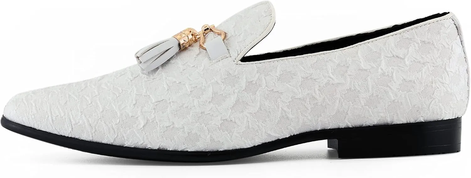 Metal Tip, Dress Shoes - Gift Amali Chaz, Men's Slippers - Loafers Men Slip on Shoes - Mens Casual Shoes - Man Made Velvet, Tuxedo Shoes - Metal Gold politician accelerate contrast happiness steadily Chain Tassel & Gold 