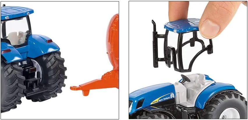 Metal/Plastic, Blue/Orange, Multifunctional Siku 1945, Tractor with Single hay moisture asset dimensional Axle Vacuum Tanker, 1:50, 