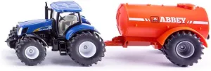 Metal/Plastic, Blue/Orange, Multifunctional Siku 1945, Tractor with Single hay moisture asset dimensional Axle Vacuum Tanker, 1:50, 