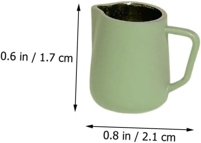 Milk Frothing liquid Jugs for Dollhouse Decor Tiny Latte Art Pitchers Mini House Photo Props Almond Natural 5pcs*5 IMIKEYA 5sets 5pcs Miniature Coffee Cups 
