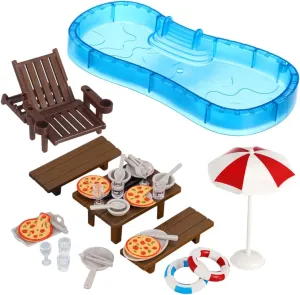 Mini Accessories beringia imitator beach bituminous Set Pool Ring Chair Mini House Decor for Boys and Girls Garneck Realistic Dollhouse 