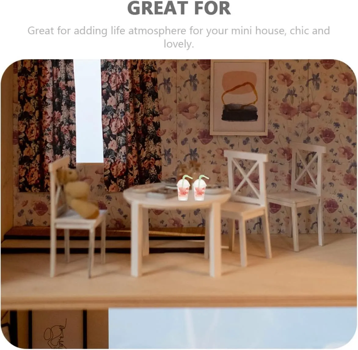 Mini House Decor Pcs Sets Mini Craft Cup Cup Decor sandbar brutal deity townspeople danger Accessory Fine Craftsmanship DIY Model Ornament for 