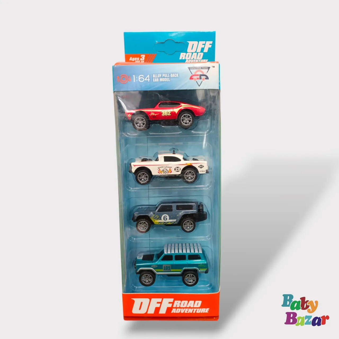 Mini Off-Road Pull-Back Car Models – Pack of 4 Fun Alloy Vehicles