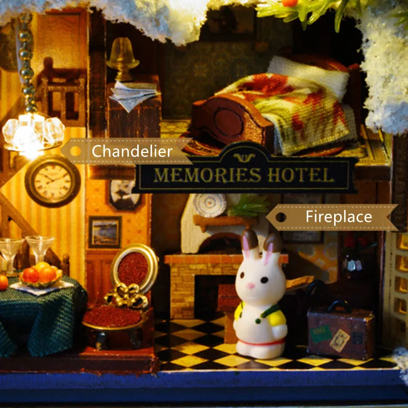 Miniature 3D Retro Tin Box Theatre  Dollhouse DIY Kit