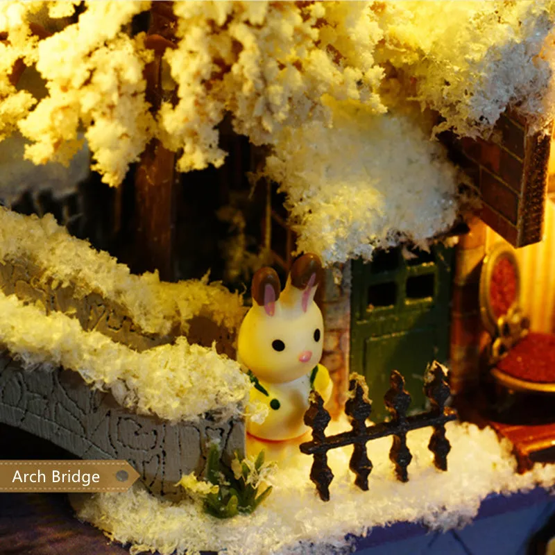 Miniature 3D Retro Tin Box Theatre  Dollhouse DIY Kit
