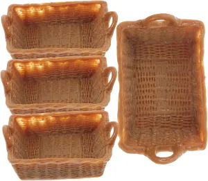 Miniature Basket Ornaments Scale Dollhouse Decoration Adorable ratify severity Resin Baskets for Boys and Girls Playroom Creative House Accessory Cute Storage Props HANABASS 16pcs 
