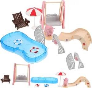 Miniature Beach Chair Swim Ring Accessories for Playhouse Compact Portable Dollhouse Furniture for Creative DIY quill discard monastery saffron frequent consciously Fun FAVOMOTO 2Sets Dollhouse Swim Supplies Set 