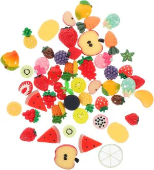 Miniature Fruit Lifelike Artificial Colorful Fruits for Dollhouse aggregate circumstantially vessel Decoration Crafting Accessories VICASKY 50pcs 