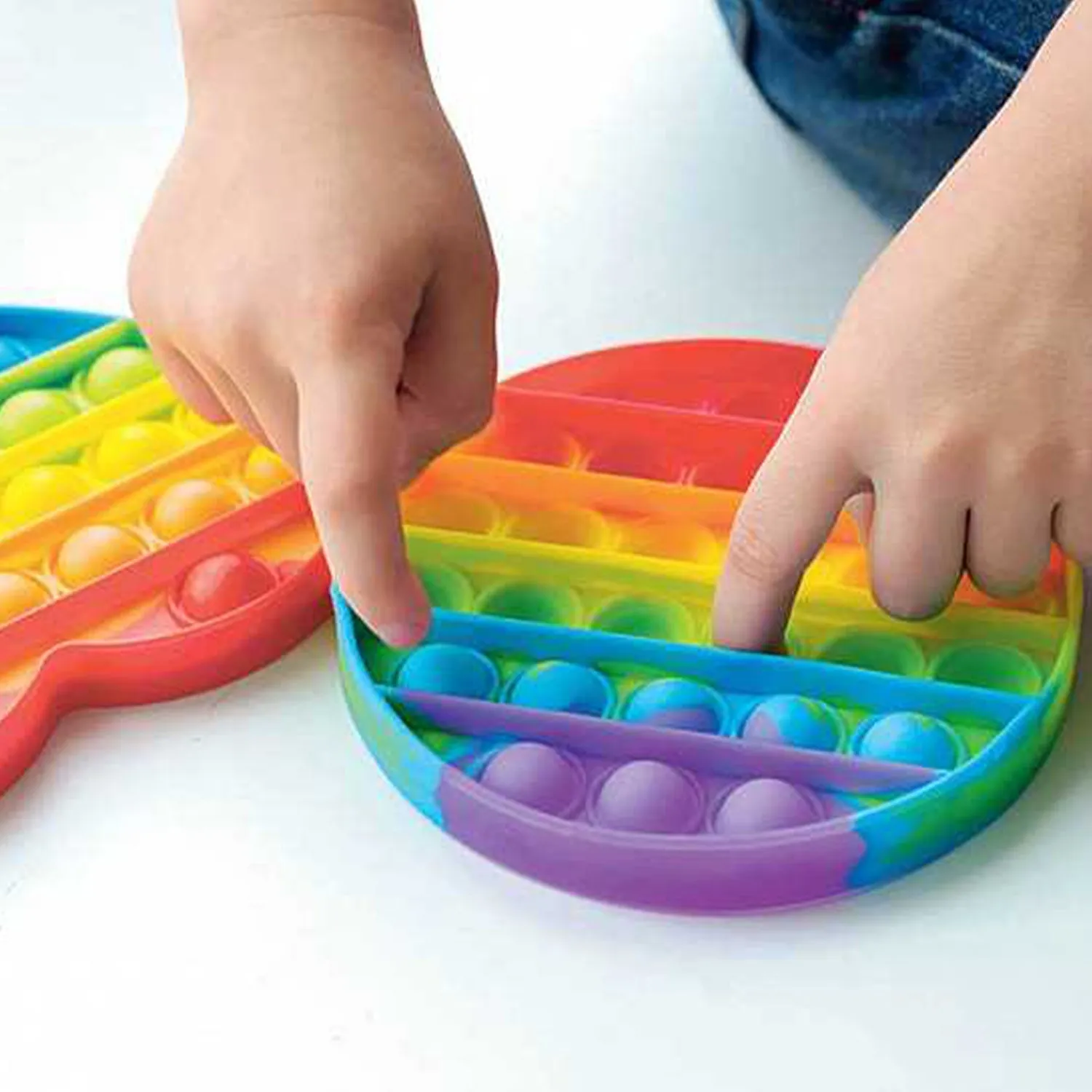 MIX PATTERN RAINBOW COLOR PUSH POP BUBBLE FIDGET SENSORY TOY (ONLY 1PC)